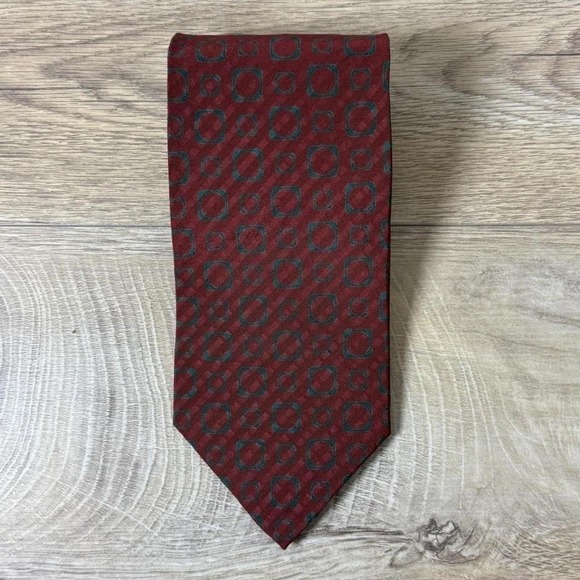 Giorgio Armani Other - Georgio Armani Cravette Mens 100% Silk Neck Tie Geometric Print Italy